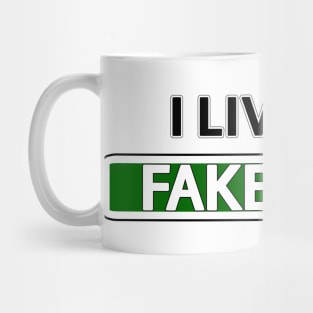 I live on Fake Fwy Mug